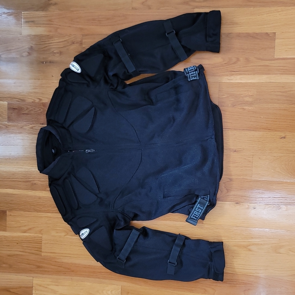 First Racing Motorcycle Jacket, Black, Size Large